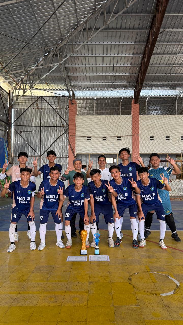 Penuh Semangat dan Kekompakan, MAN 2 HSU Juara Futsal Bupati Cup HSU 2026